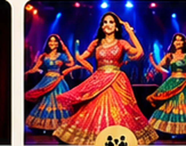 Illustrative image of festive Indian dance performers